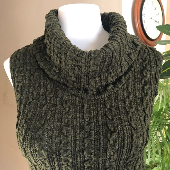 Mine Olive Green Sweater Dress - Small - Picture 3 of 8